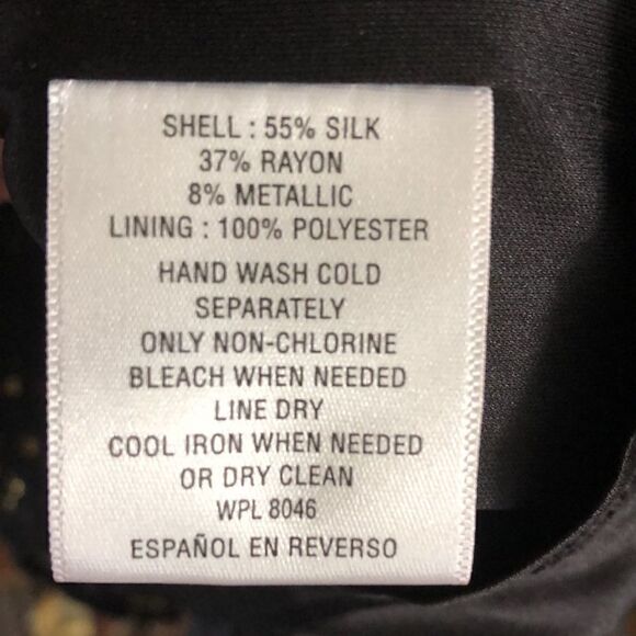 Maison Jules Silk Sleeveless Party Dress, Black with Gold - Picture 6 of 6